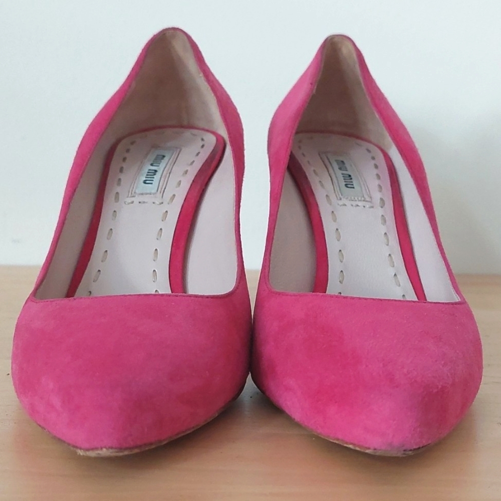 Miu Miu pink suede leather Heel shoes - Picture 9 of 15